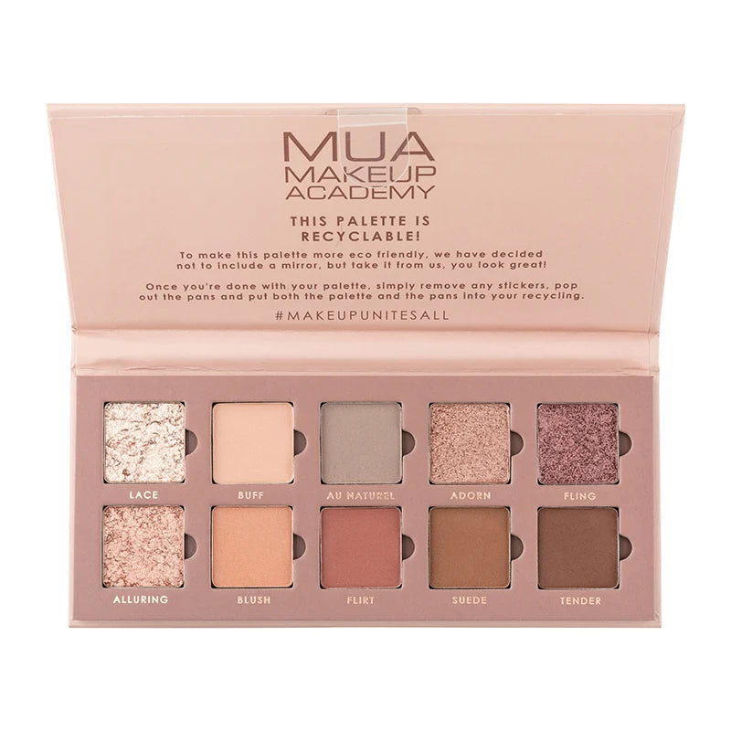 MUA 10 SHADE EYE PALETTE SILK NUDES